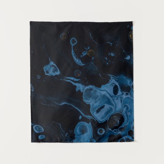 白と黒の抽象芸術絵画 タペストリー (正面)