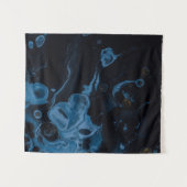 白と黒の抽象芸術絵画 タペストリー (正面(横))