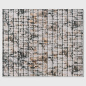 白と黒の抽象芸術絵画 ラッピングペーパー (フラット)