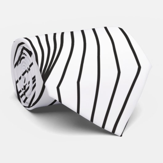 白と黒の抽象芸術 ネクタイ (ロール)
