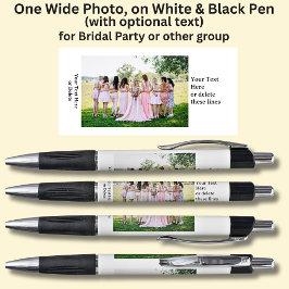 白と黒の文字付きワイド/ロングフォト1枚 ボールペン