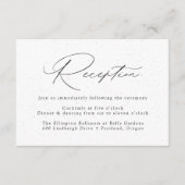 白と黒の斑入りウェディングレセプション エンクロージャーカード (正面)