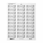 白と黒の斑点大理石 ラベル (フルシート)