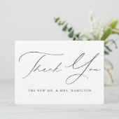 白と黒の斑点結婚の サンキューカード (スタンド正面)