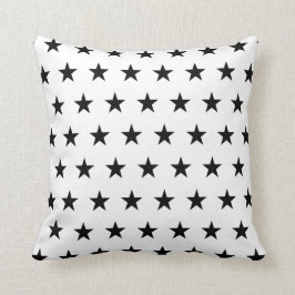 白と黒の星 クッション