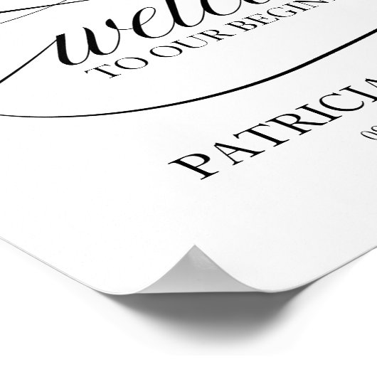 白と黒の最初のスクリプトへようこそ ポスター (角)