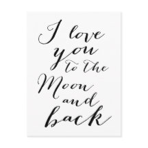 白と黒の月はがきに愛する