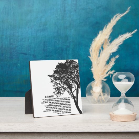 白と黒の木に任せろ フォトプラーク (インサイチュ)