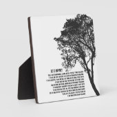 白と黒の木に任せろ フォトプラーク (正面)