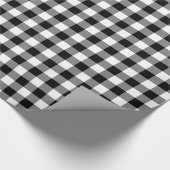 白と黒の格子模様 ラッピングペーパー (角)