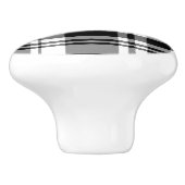 白と黒の格子縞 セラミックノブ (側面)