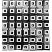 白と黒の正方形の抽象芸術シャワーカーテン シャワーカーテン (正面)