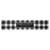 白と黒の正方形 デスクネームプレート (正面)