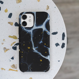 白と黒の水のスプラッシュ電話ケース iPhone 11 ケース