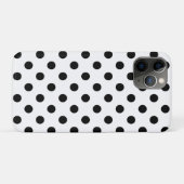 白と黒の水玉ドット Case-Mate iPhoneケース (裏面(横))
