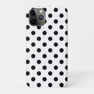 白と黒の水玉ドット iPhone 11 PROケース