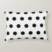 白と黒の水玉模様 アクセントクッション (正面)