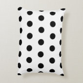 白と黒の水玉模様 アクセントクッション (裏面(縦))