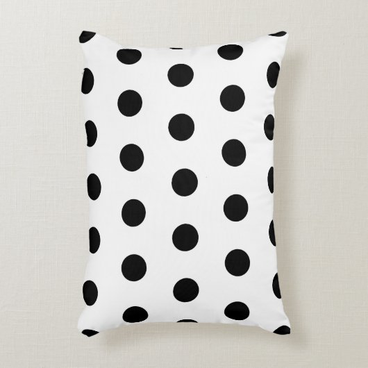 白と黒の水玉模様 アクセントクッション (正面(垂直))