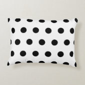 白と黒の水玉模様 アクセントクッション (裏面)