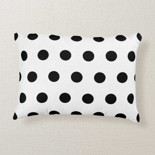 白と黒の水玉模様 アクセントクッション (裏面)