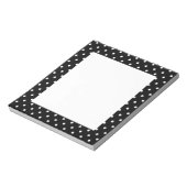 白と黒の水玉模様 ノートパッド (回転)