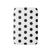 白と黒の水玉模様 バスマット (正面縦)