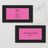 白と黒の水玉模様 名刺 (正面/裏面)