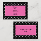 白と黒の水玉模様 名刺 (正面/裏面)