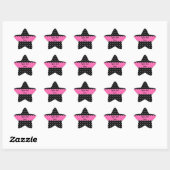 白と黒の水玉模様 星シール (シート)