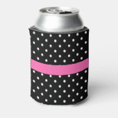 白と黒の水玉模様 缶クーラー (缶裏面)