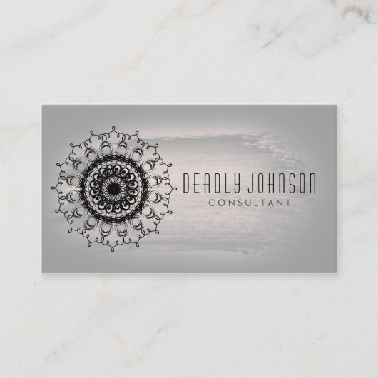 白と黒の水色グレーのシンプル 名刺 (正面)