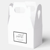 白と黒の深夜スナックカスタムウェディング フェイバーボックス (オープン)