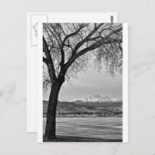 白と黒の湖の向こう ポストカード (正面/裏面)