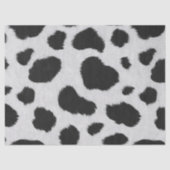 白と黒の牛の斑点のパターフェイクンのファーテクスチャ 薄葉紙 (正面)