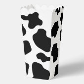 白と黒の牛の斑点カスタムポップコーン フェイバーボックス (正面)