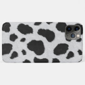 白と黒の牛革の皮膚パターン Case-Mate iPhoneケース (裏面(横))