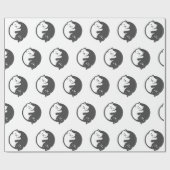 白と黒の猫のイン – ヤン – バックカラーを選択 ラッピングペーパー (フラット)