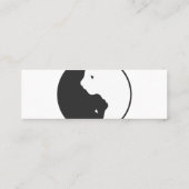 白と黒の猫の調和 – バックカラーを選択 スキニー名刺 (裏面)