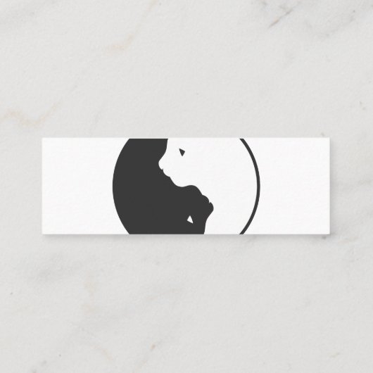 白と黒の猫の調和 – バックカラーを選択 スキニー名刺 (裏面)