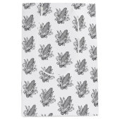 白と黒の甘いコーンコブアイコン ミディアムペーパーバッグ (正面)