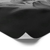 白と黒の百合花 ポスター (角)