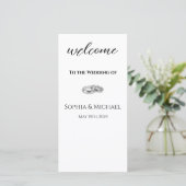 白と黒の結婚リングや輪-結婚式 プログラム (スタンド正面)