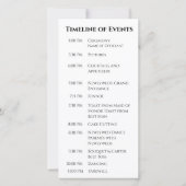 白と黒の結婚リングや輪-結婚式 プログラム (裏面)