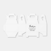 白と黒の結婚式の引き出物 フェイバーボックス (折り畳みなし)