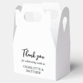 白と黒の結婚式の引き出物 フェイバーボックス (オープン)