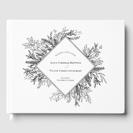 白と黒の結婚緑 ゲストブック (正面)