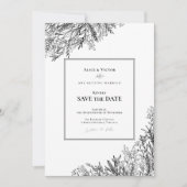 白と黒の結婚緑 セーブザデート (正面)