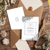 白と黒の結婚緑 セーブザデート