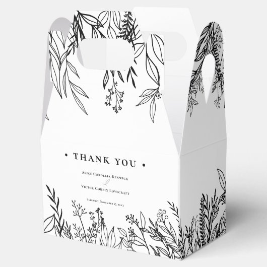 白と黒の結婚緑 フェイバーボックス (オープン)